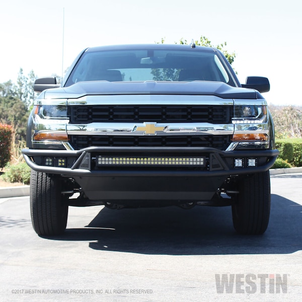 Westin Automotive 14-18 SILVERADO/SIERRA TEXTURED BLACK OUTLAW BUMPER SKID PLATE 58-71005 - main